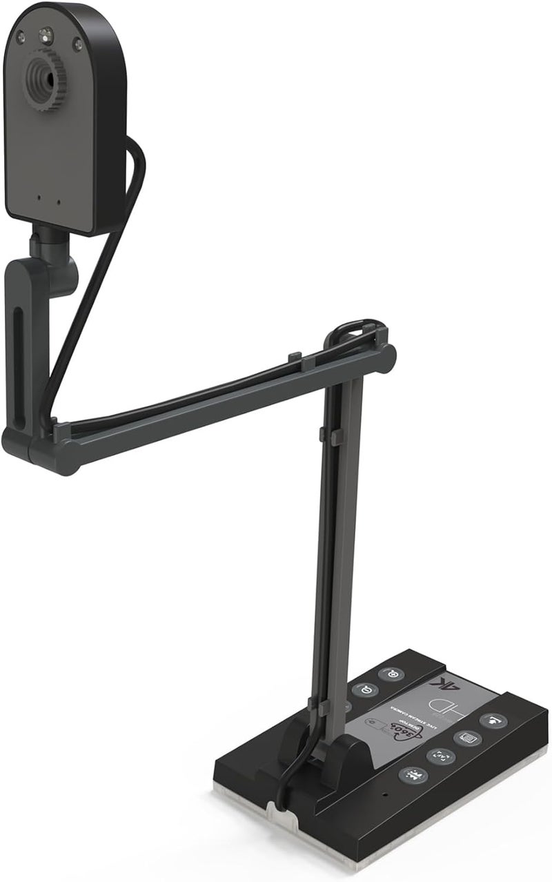 TreasLin Store Document Camera 15MP HDMI USB-C for Document Camera for Teachers, Remote Learning, Classroom Presentations, Art Classes Online Teaching with Multi Angle Rotation Adjustment LED Light - Image 1